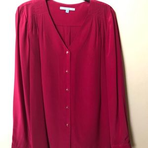 Antonio Melini rose silk blouse.
